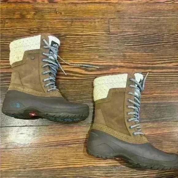 The North Face Shellista Brown Leather Winter Boot Size US 6 - Picture 4 of 9